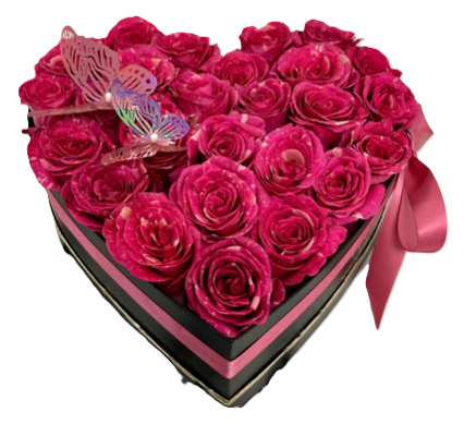 Heart of Hot Pink Roses