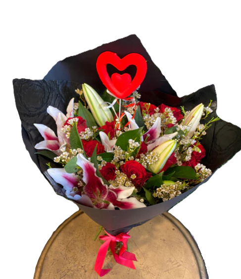Red Roses & Pink Lily’s