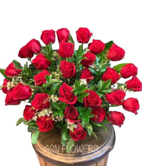 3 Dozen Roses Basket
