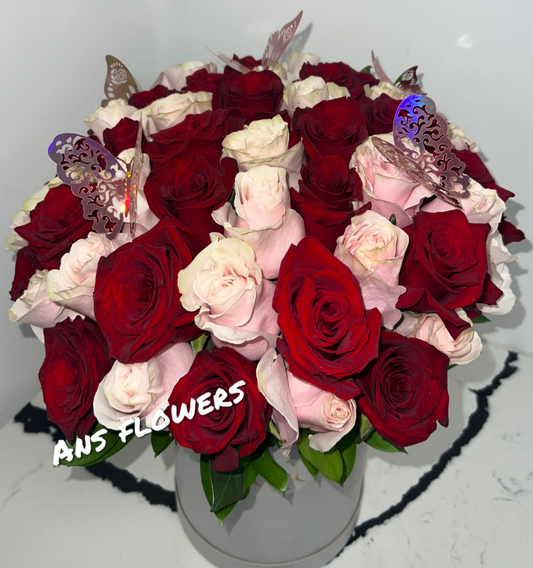 Classic Pink & Red Roses