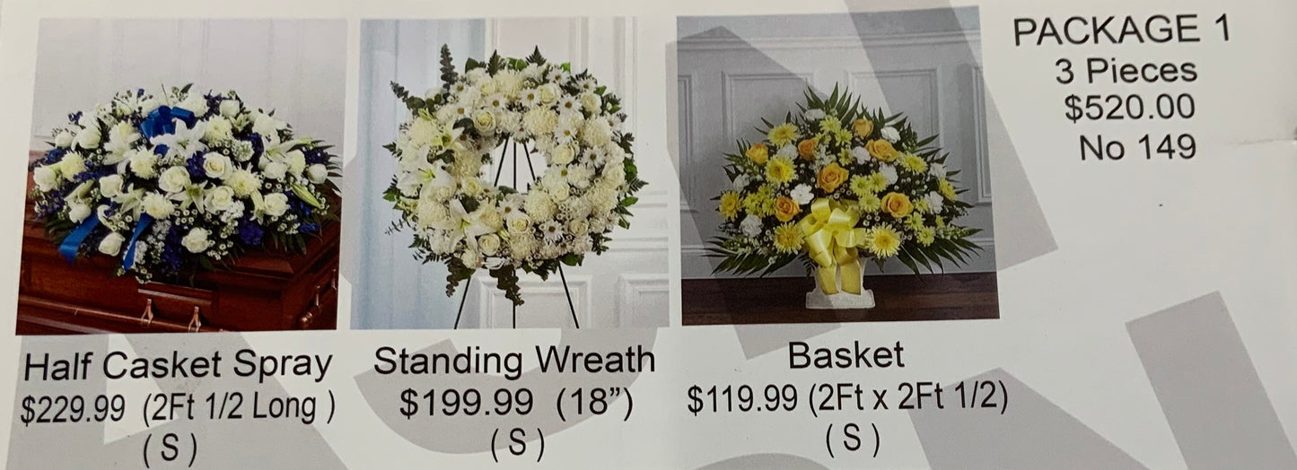 3 pieces Small funeral package