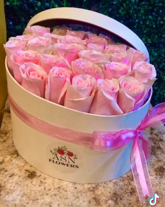 Box of Pink Roses