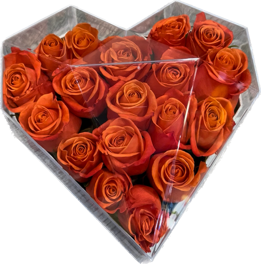 Heart of Orange Roses