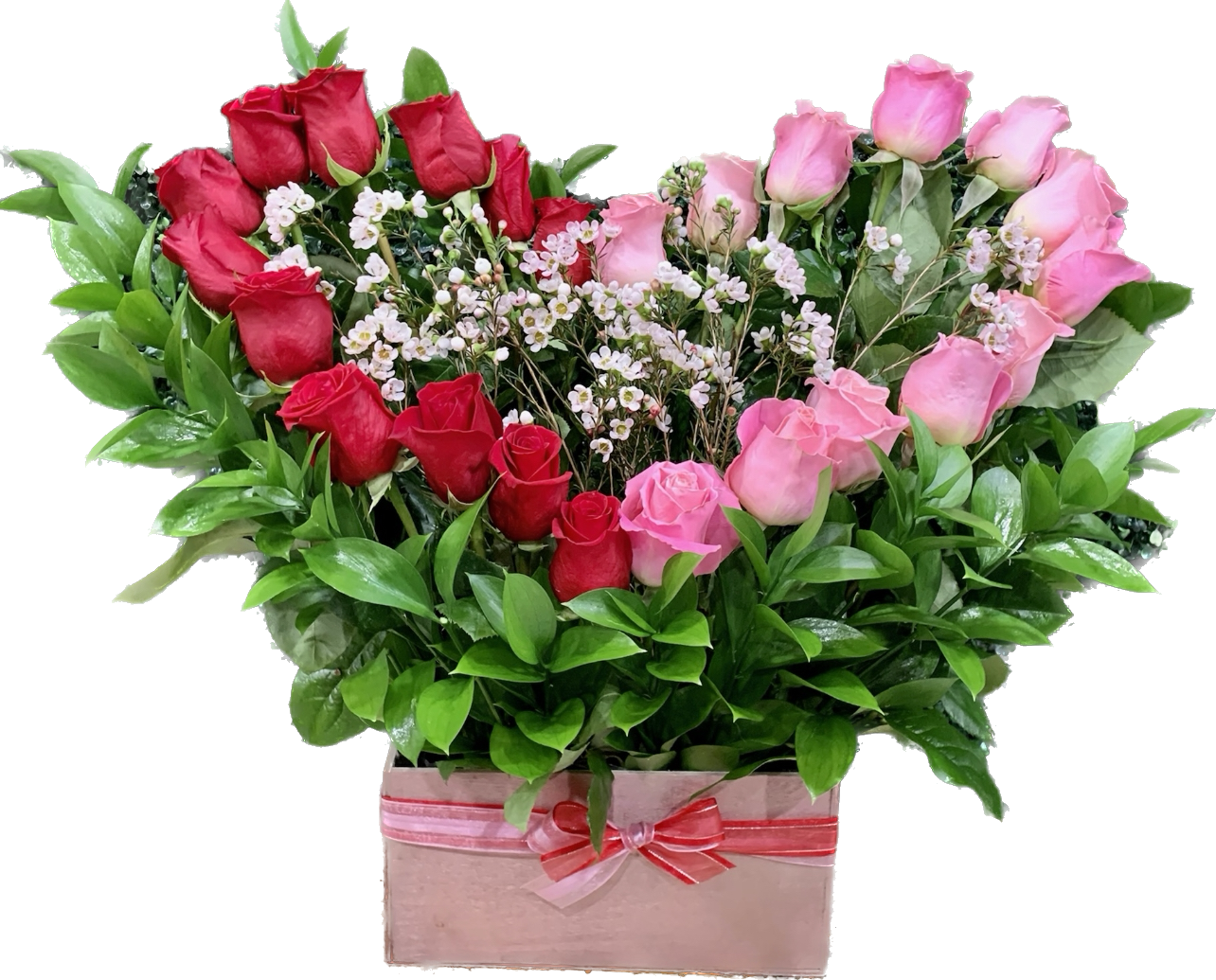 Red & Pink Heart bouquet