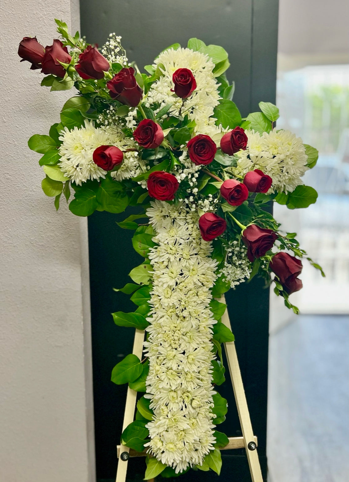 Funeral Standing Cross White