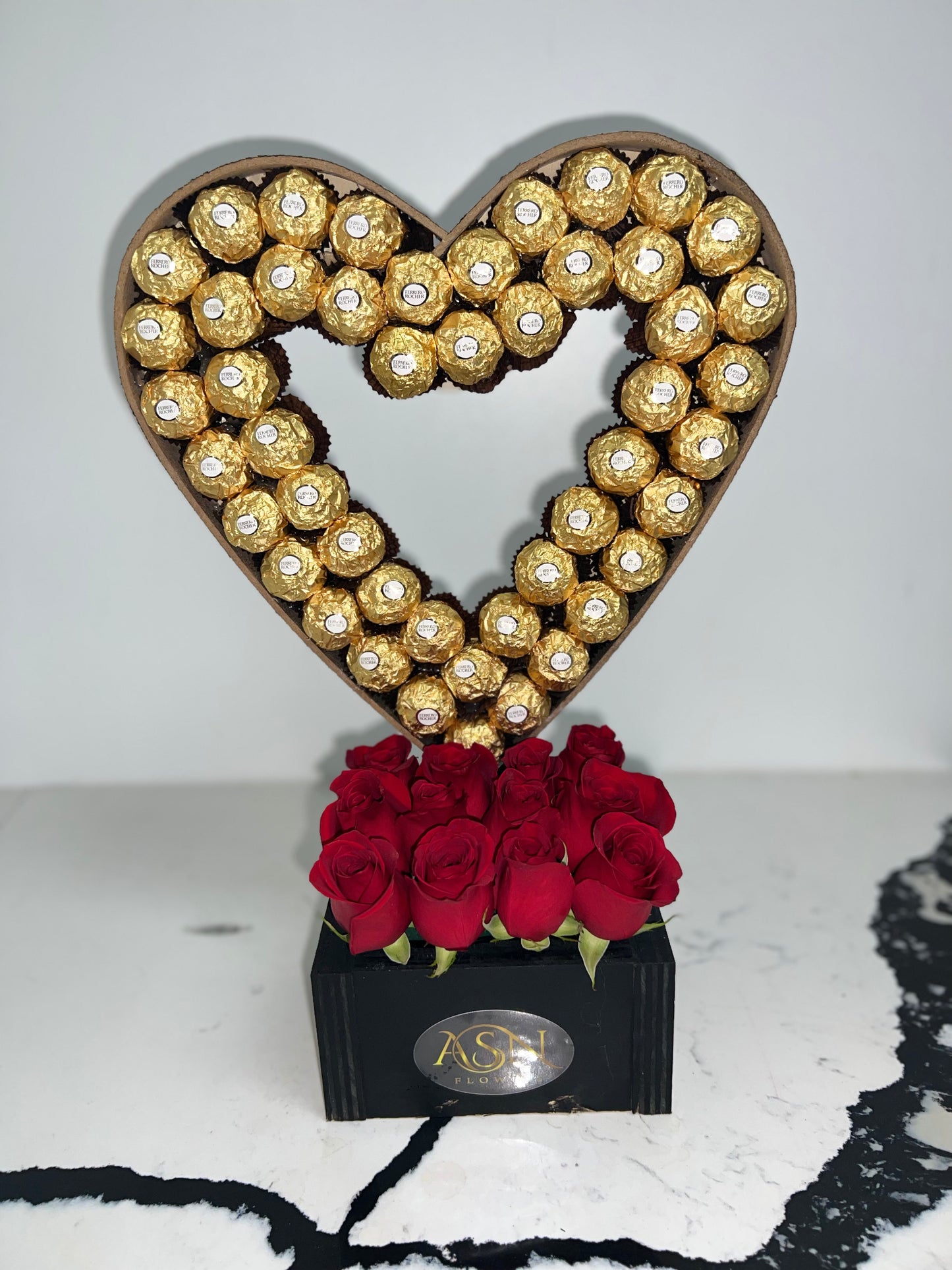 Lovely Heart Golden Bouquet