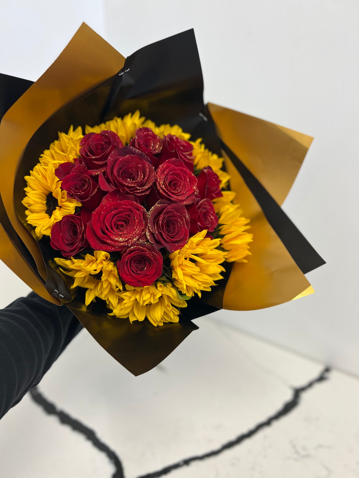 Sunflowers & Roses Beautiful Bouquet