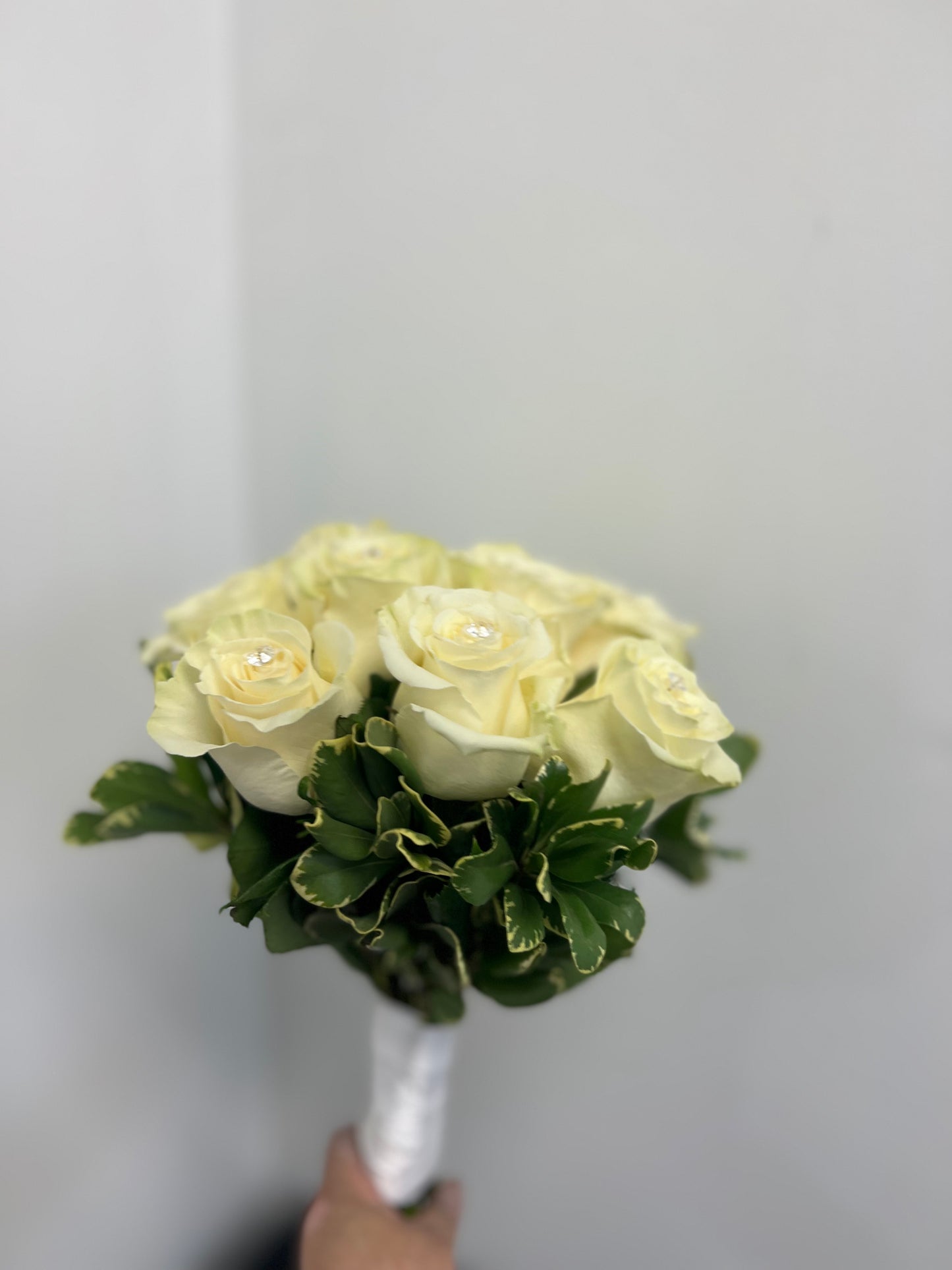 Dozen white Roses Bouquet