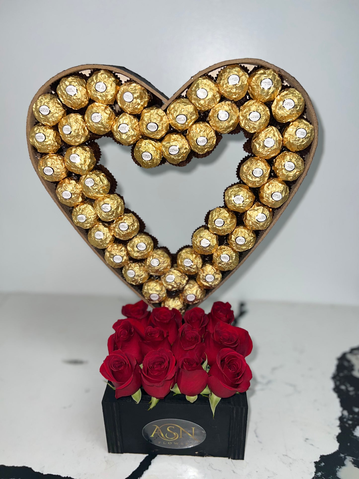 Lovely Heart Golden Bouquet