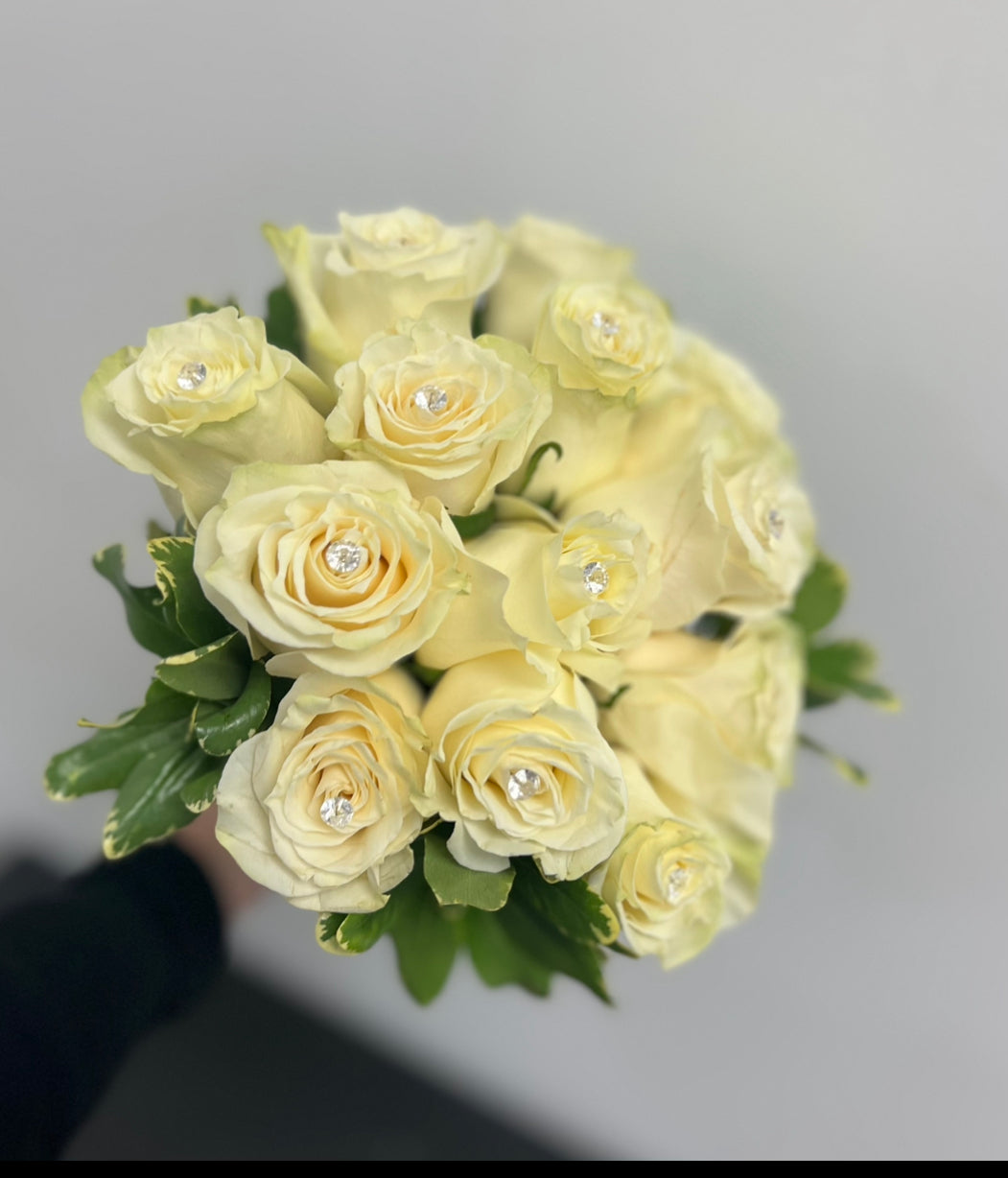 Dozen white Roses Bouquet