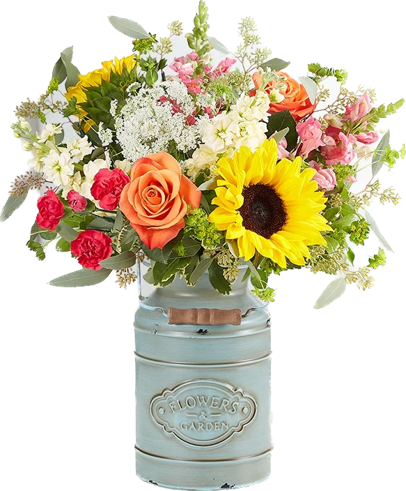 Garden Milk Jug Bouquet