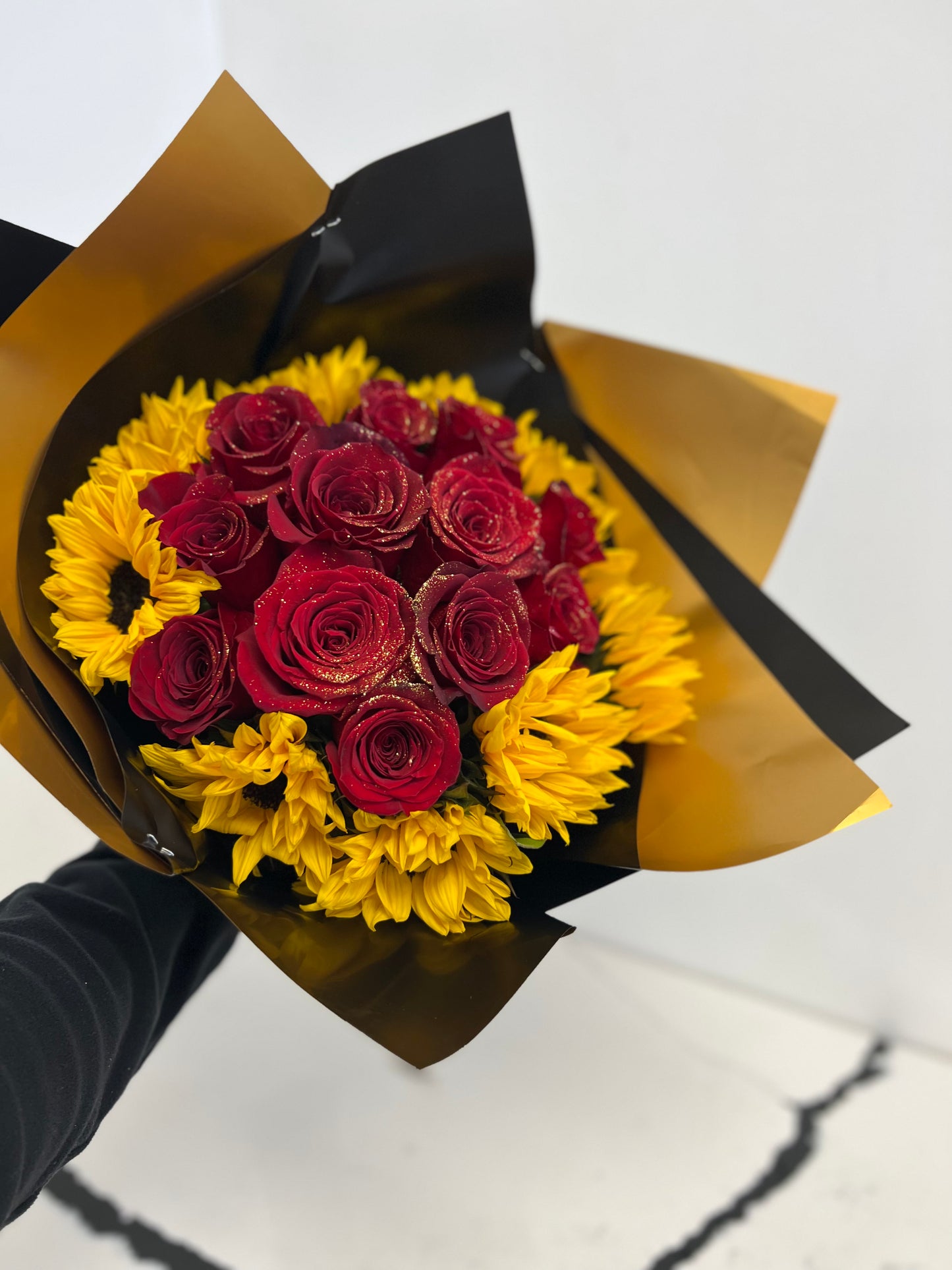 Sunflowers & Roses Beautiful Bouquet