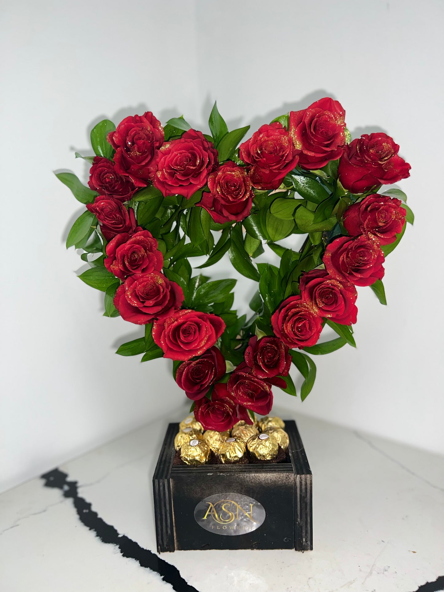 Lovely Heart of Roses Bouquet